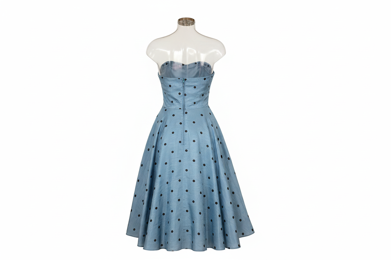 1980 polkadot part dress image 2