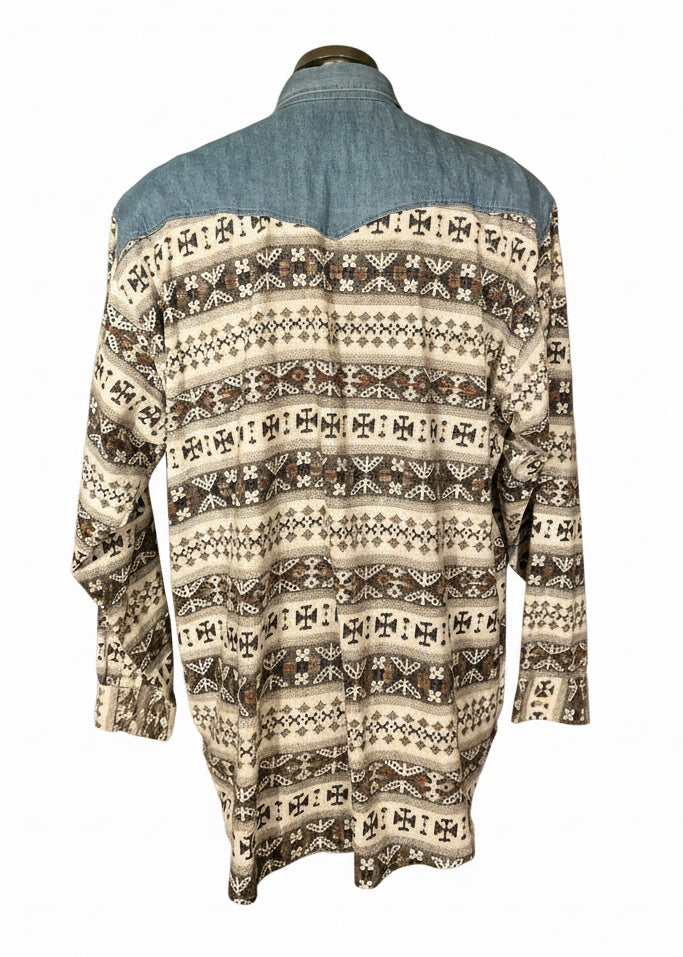 90s denim cowboy shirt