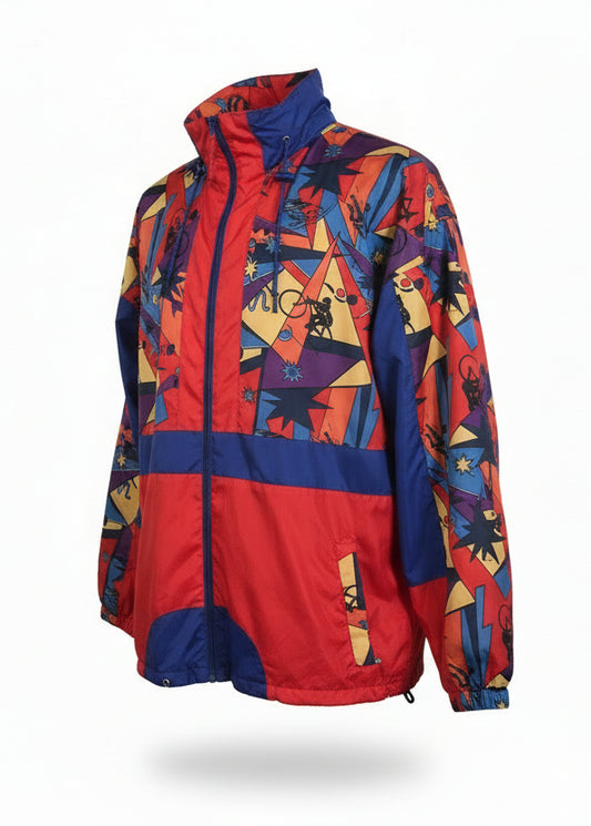 90s bike graphic windbreaker