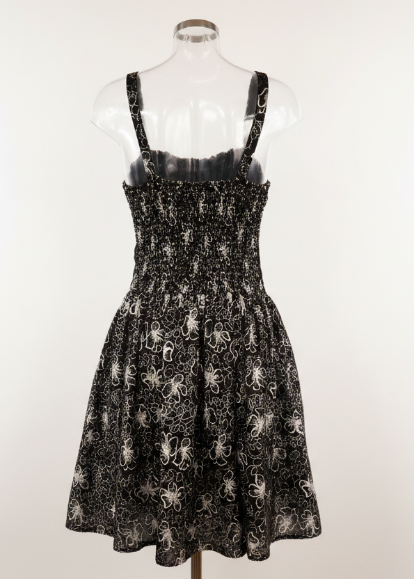 1980s black silver party dress image 3