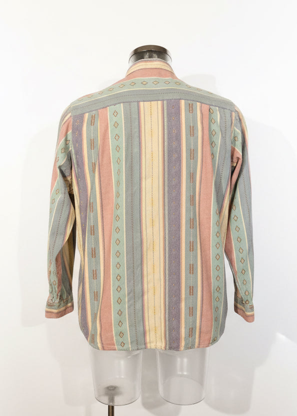 90s half button down shirt