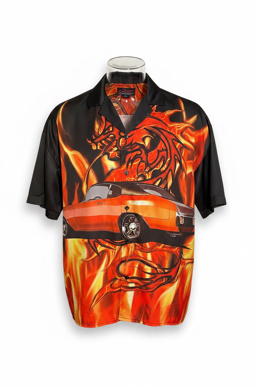Flaming Dragon & Car Shirt