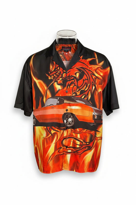 Flaming Dragon & Car Shirt