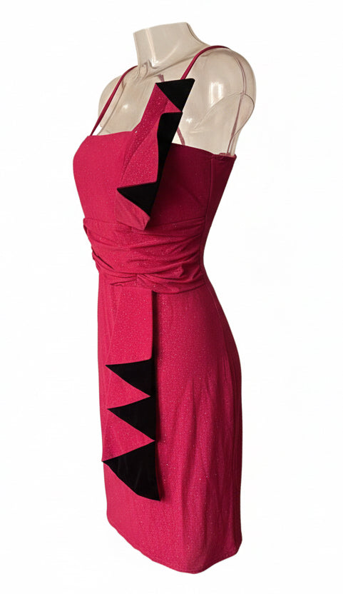Pink pleated party dress