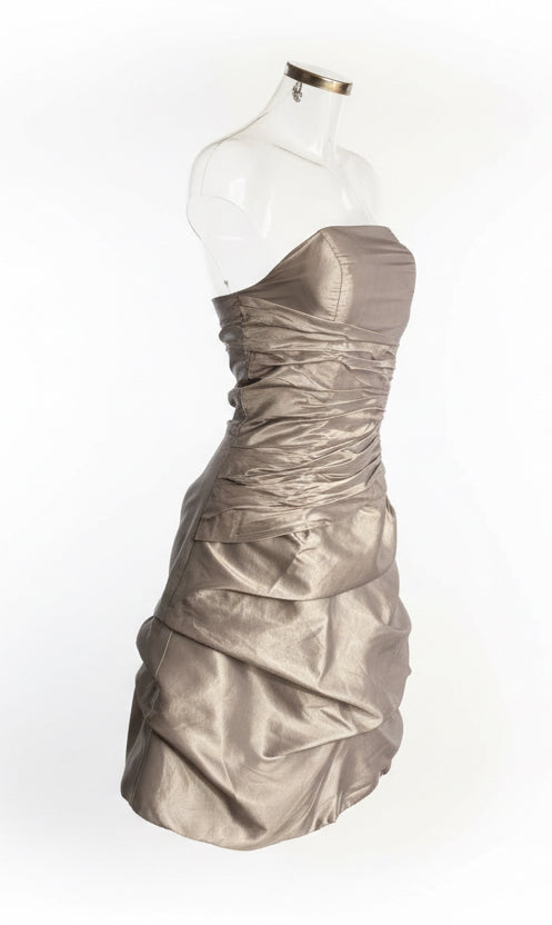 Y2K silver party dress