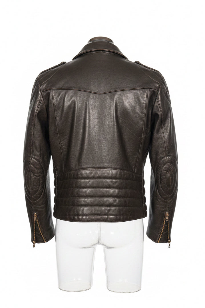 Vintage IXS Black Leather Biker Jacket