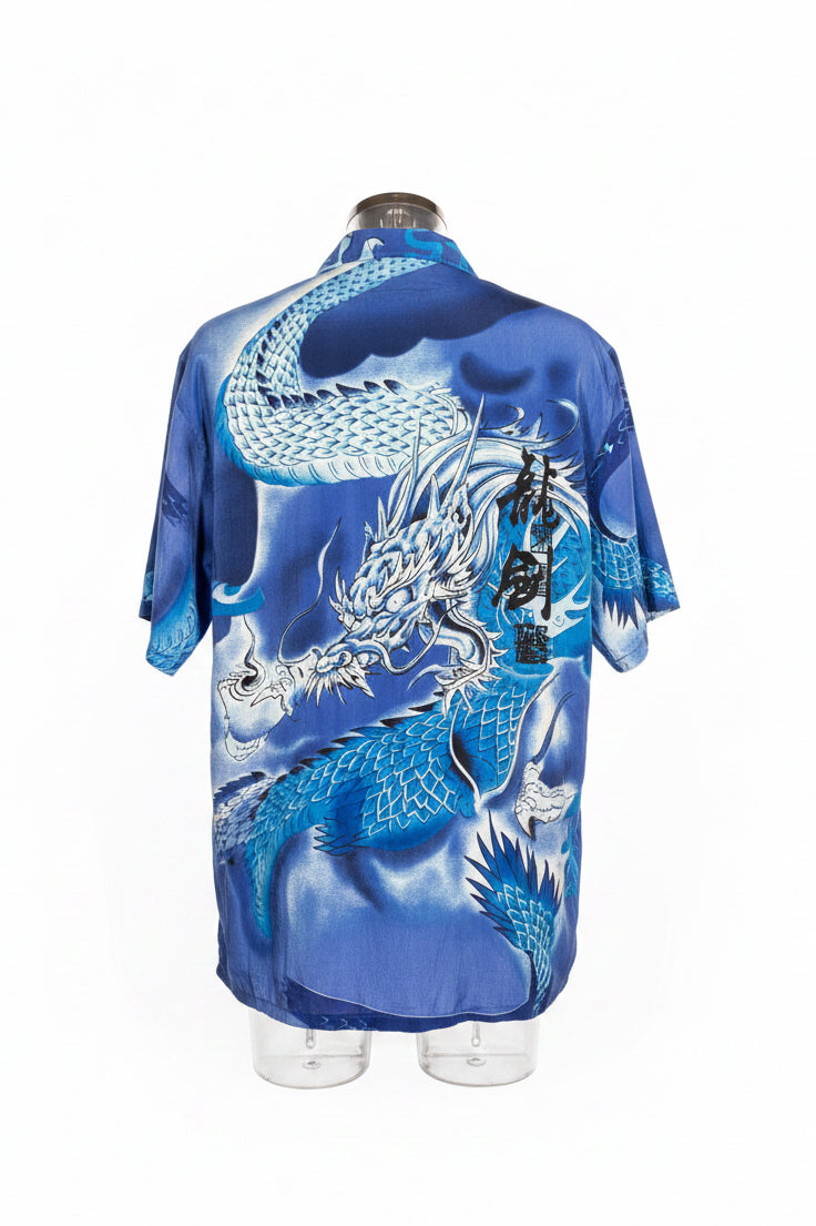 Blue Dragon Satin Shirt