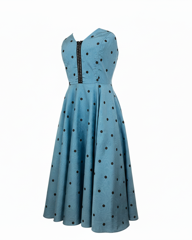 1980 polkadot part dress image 1