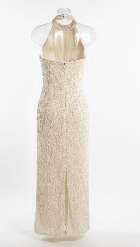 White Beaded Dress by St. Tropez