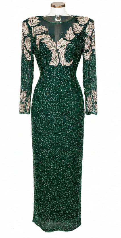 Green Beaded Dress by Scala