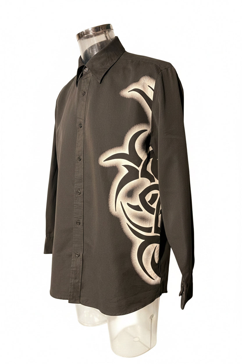 Black Tribal Long Sleeve Shirt