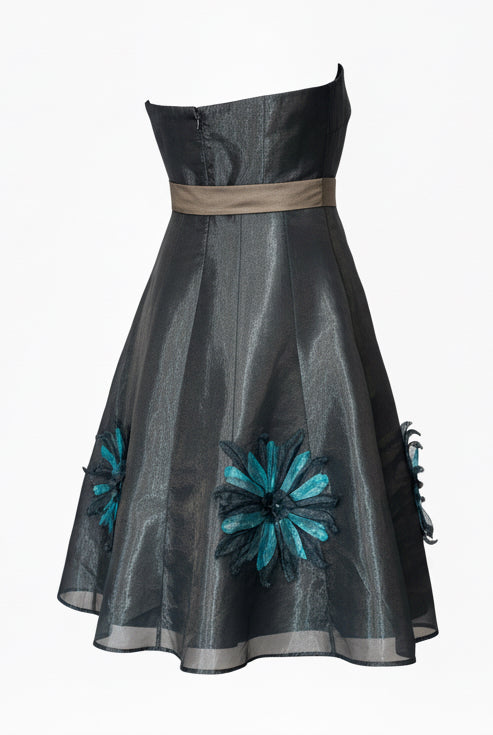 Y2K blue two tone dress
