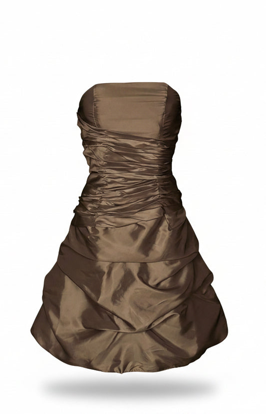 Y2K silver party dress