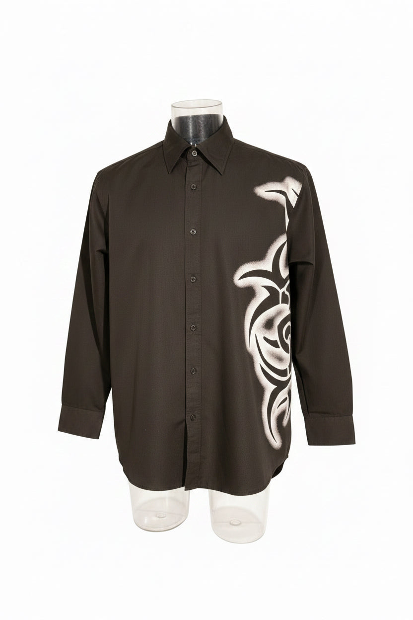 Black Tribal Long Sleeve Shirt