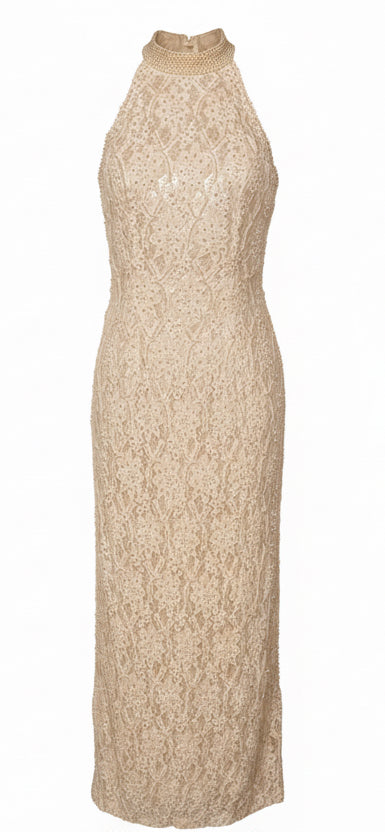 White Beaded Dress by St. Tropez