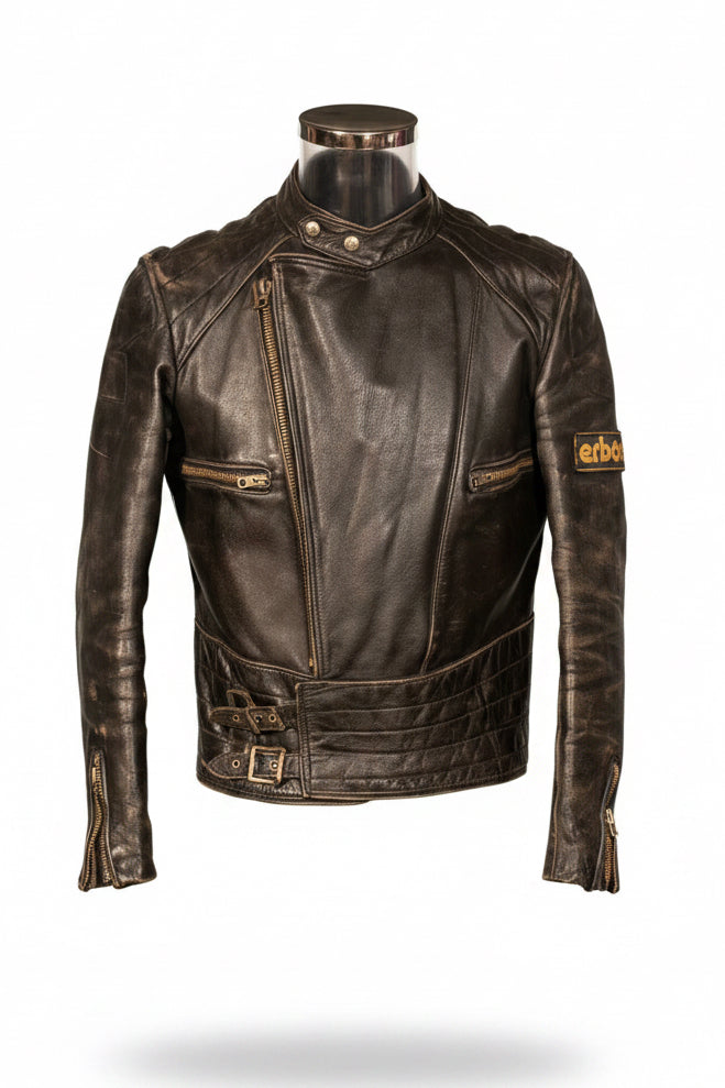 Vintage Erbo Moto Leather Jacket
