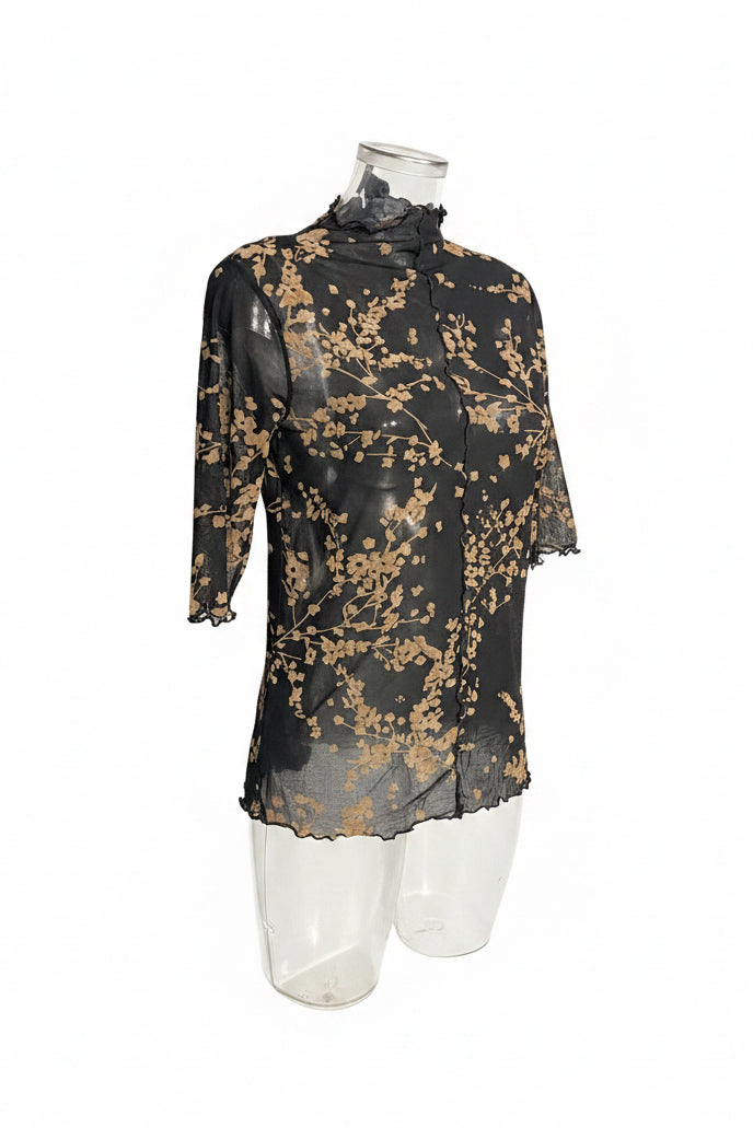 Vintage Sheer Floral Top