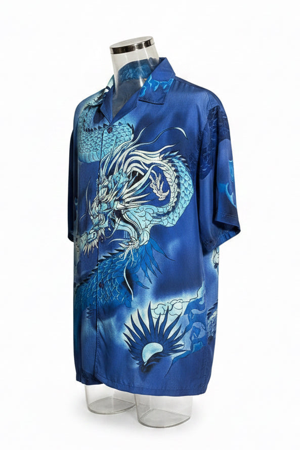 Blue Dragon Satin Shirt
