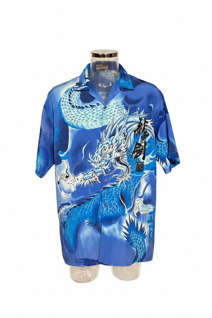 Blue Dragon Satin Shirt
