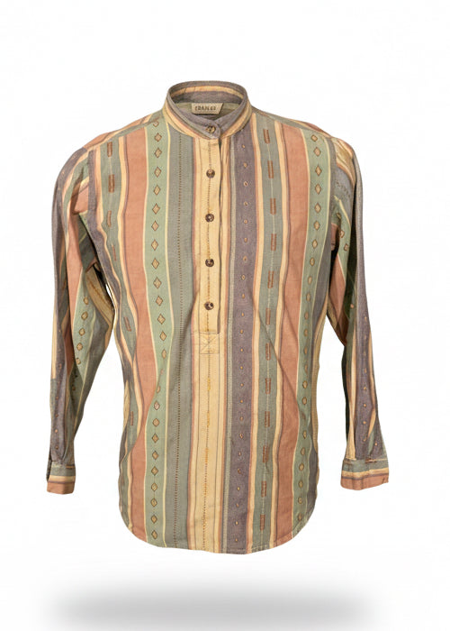 90s half button down shirt