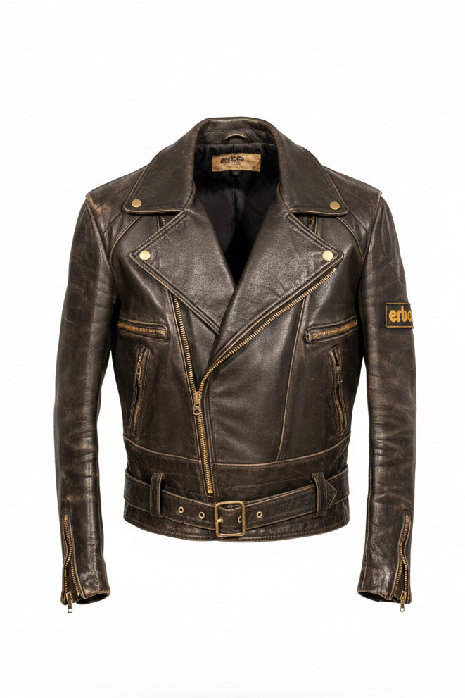 Vintage Erbo Moto Leather Jacket