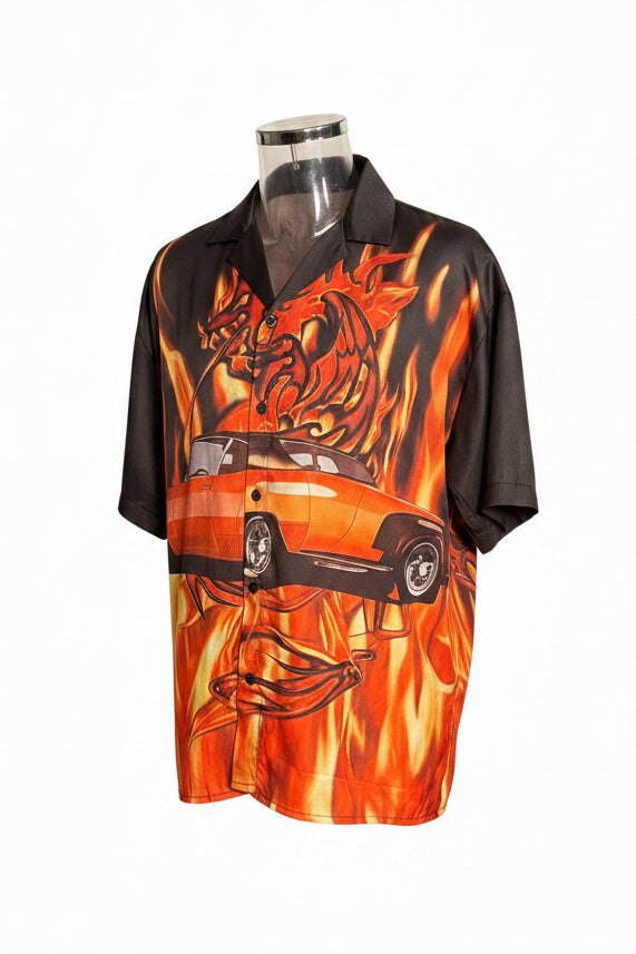 Flaming Dragon & Car Shirt