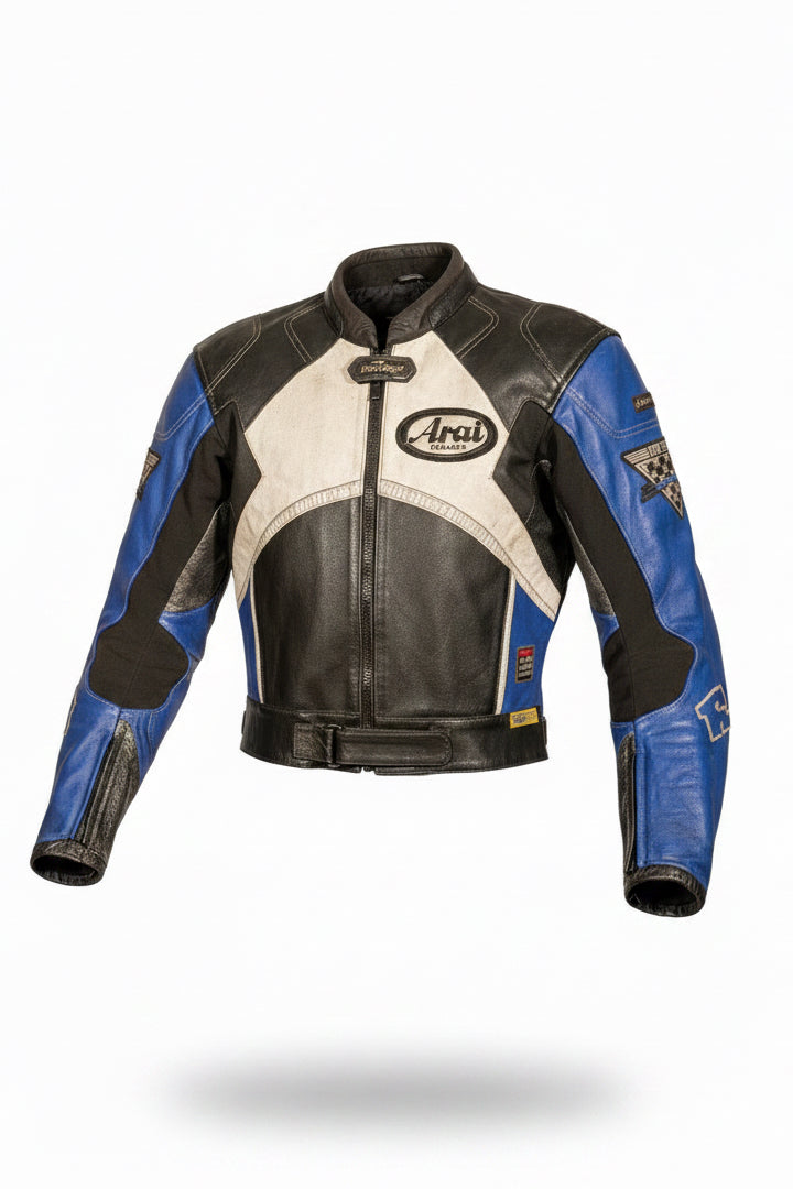 Vintage FLM Greyhound Racing Leather Jacket