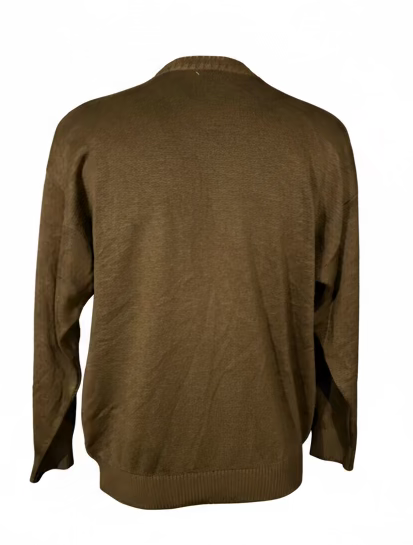 80s men’s suede panel knit