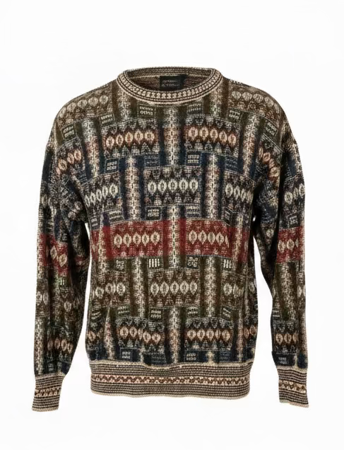 90s men’s woven design knit