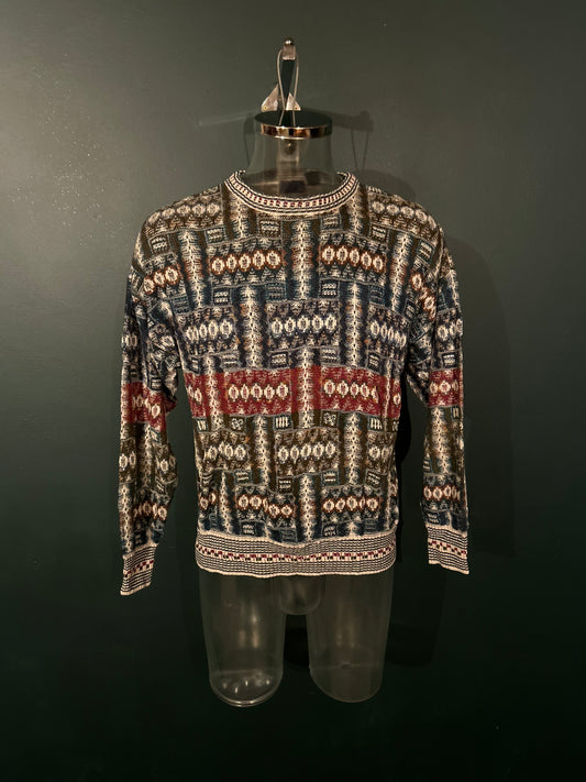 90s men’s woven design knit