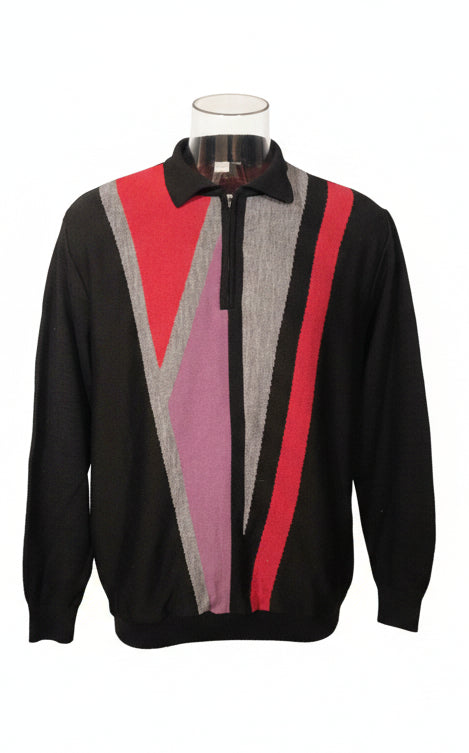 80s half zip knit