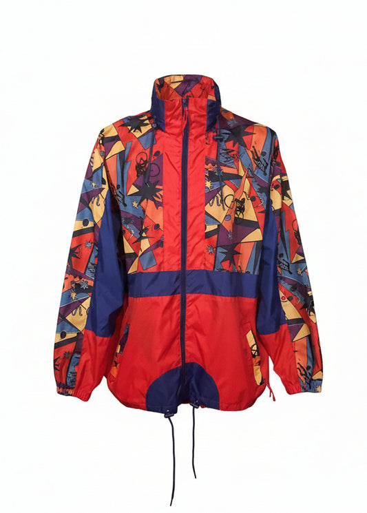 90s bike graphic windbreaker