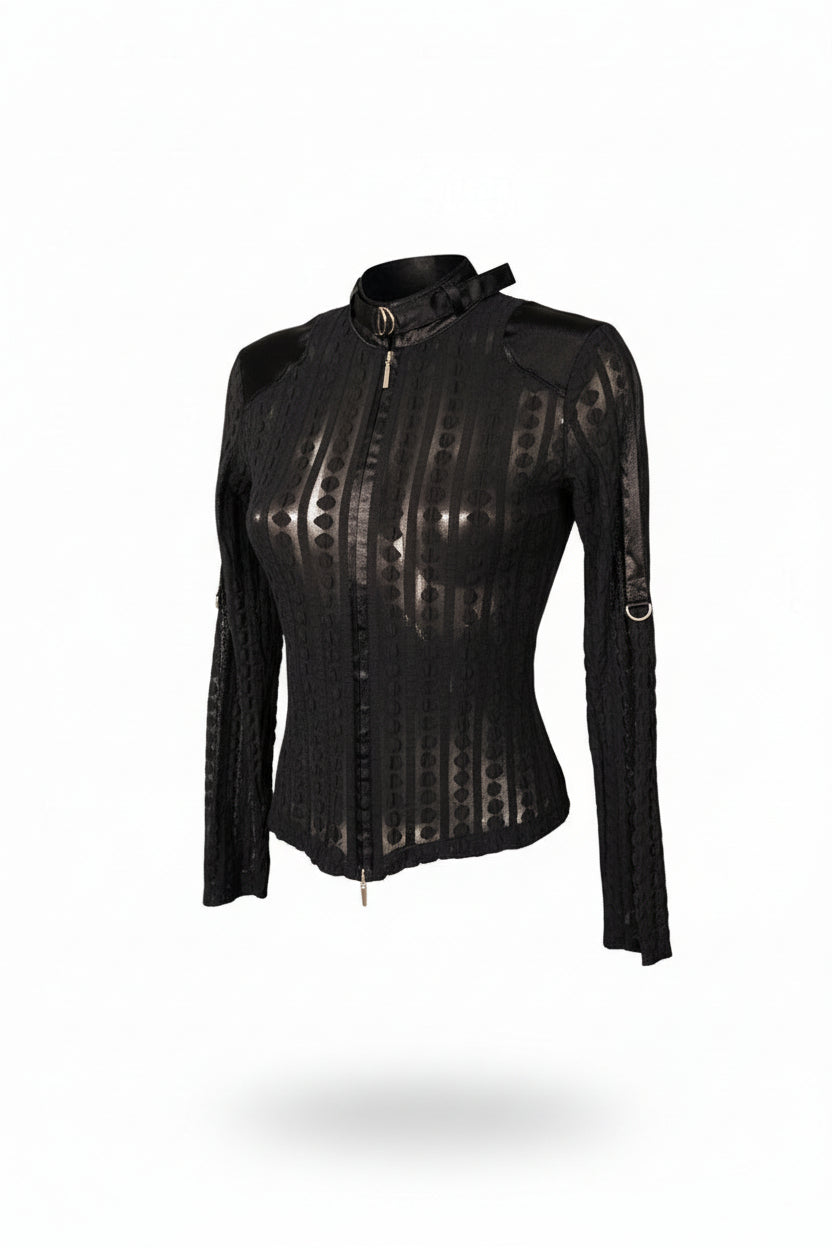 Y2K Taifun sheer zip up top