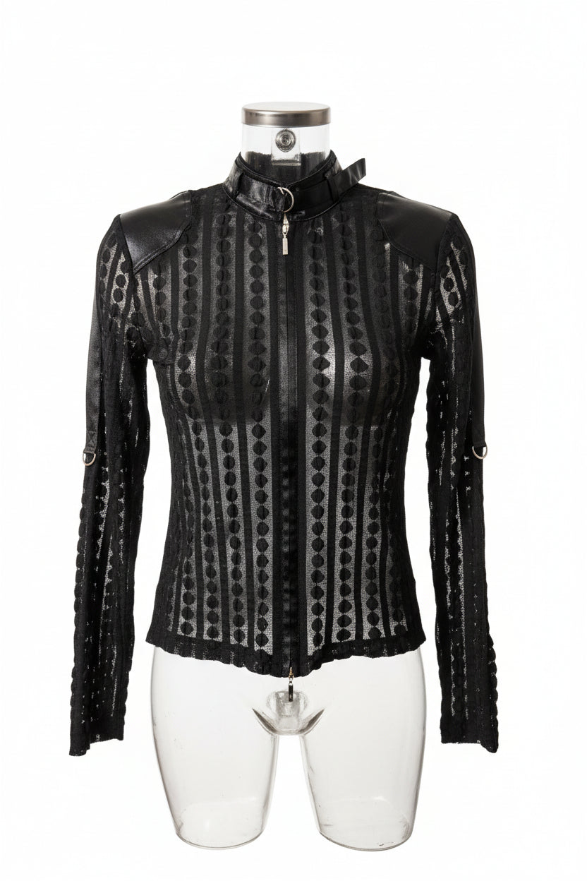 Y2K Taifun sheer zip up top